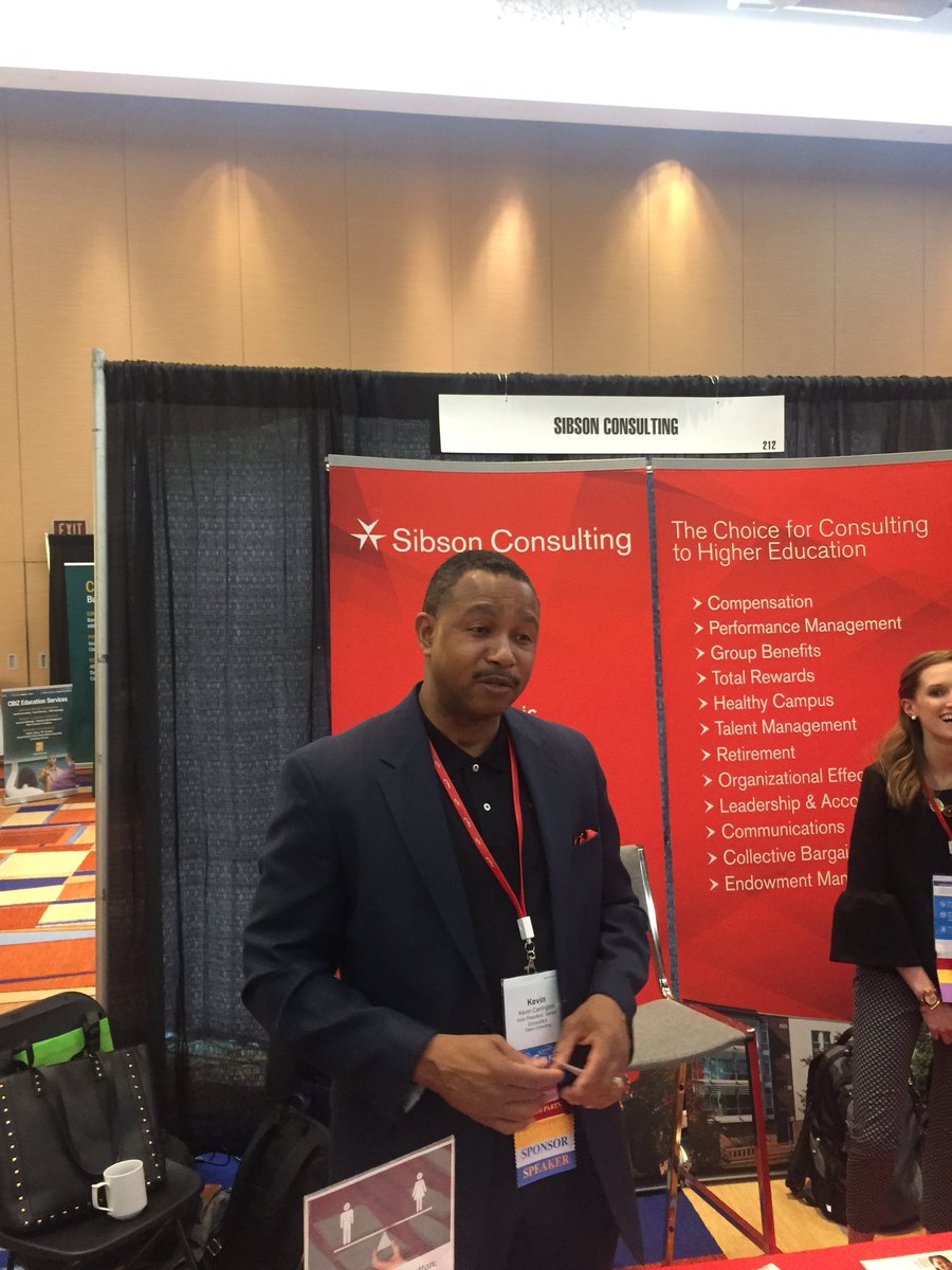 Our colleague Kevin Carrington, will be presenting a session on “Workforce Planning: Translating Business Goals Into People Metrics” today at 1:30pm.  #cupahr18 <a href="/cupahr/">CUPA-HR</a> @sibsonconsult