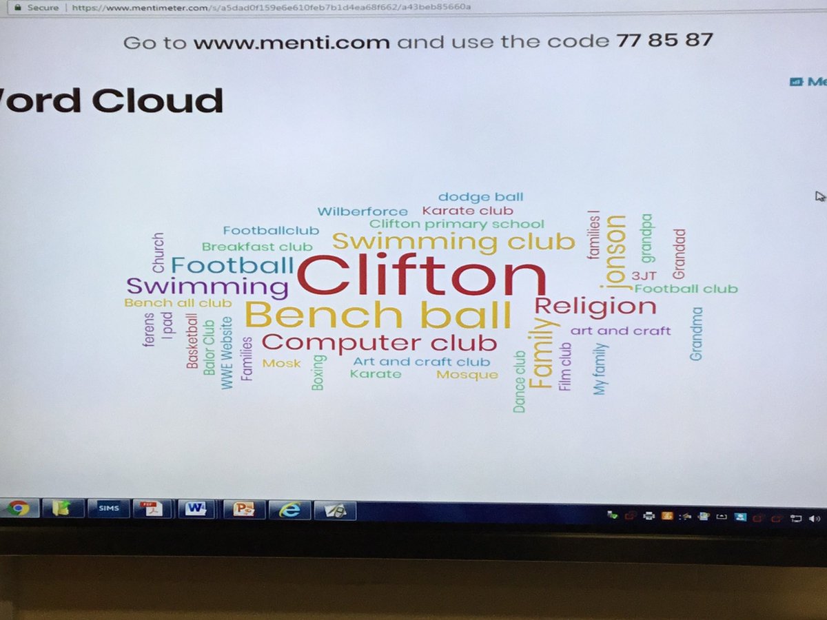 Word cloud on @Mentimeter where 3JT shared ideas for places they “belong” as part of our RE this term. The bigger the word the more popular the vote was! Thanks for the idea @ICT_MrP 💡👍 #TechForSchools @HumberEdTrust