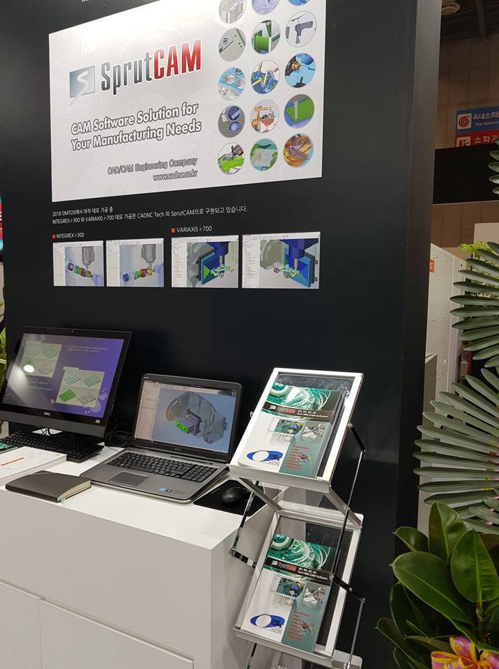 sprutcam's tweet photo. YAMAZAKI MAZAK Korea in cooperation with SprutCAM s partner CADNC, Korea presented advanced NC programming of the Mazak Integrex i-300 and i-700 on their stand 09F610 at the #SIMTOS exhibition. #YAMAZAKI #MAZAK #YAMAZAKIMAZAK #SprutCAM #Integrex #SIMTOS2018 https://t.co/JJZLIIhxSX