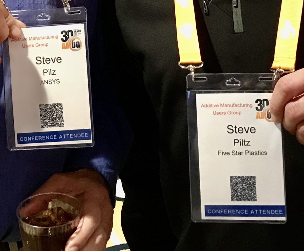 RClemons89Cru's tweet photo. You know the @AMUsersGroup is growing and the @ANSYS booth is the place to be when there is a Steve Pilz and a Steve Piltz there.
#AMUG #ANSYSADDITIVE https://t.co/e6b7dbclXm