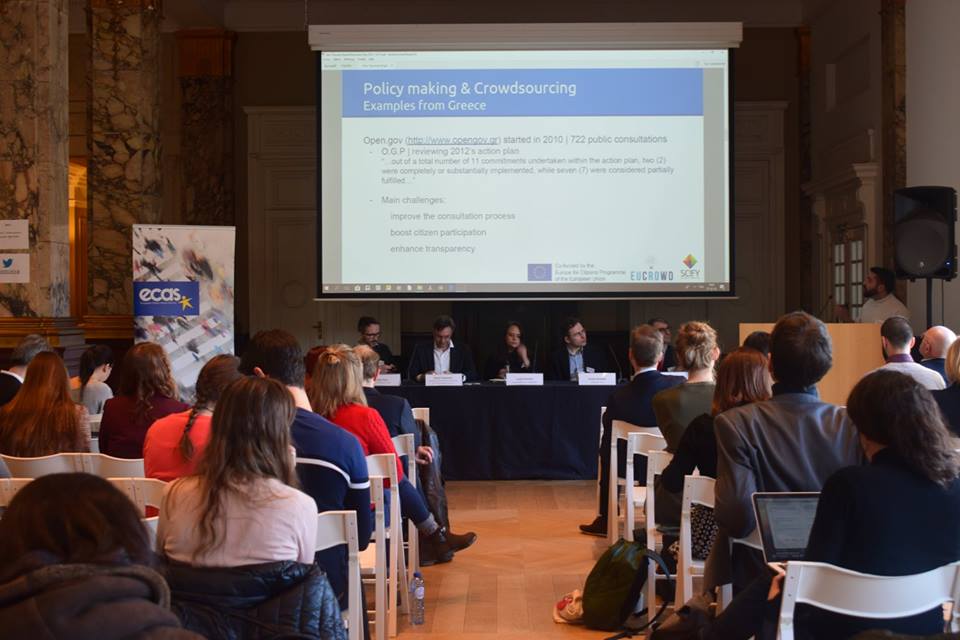 Razprave_EU's tweet photo. ⚡️ Twitter moment “EUCROWD conference in Brussels” https://t.co/ua0xdqtJ8Y organized by @ecas_europe . Event report, videos, synthesis of presentations and photos available at https://t.co/UkpsNjhHGo. #EUCROWD #crowdsourcing #eParticipation #DigitalDemocracy #DDD2018 https://t.co/USspKUFfUz