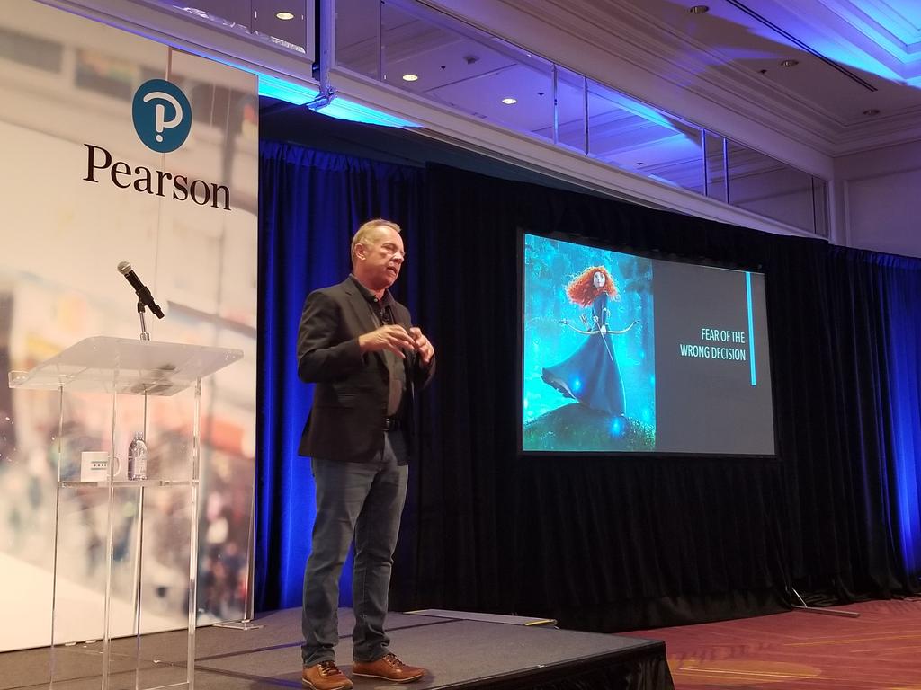 cheryloliver's tweet photo. Mitch Lowe, CEO of Movie Pass sharing successful culture lessons including be brave. #ExecLF18 https://t.co/YK73z1Heaj