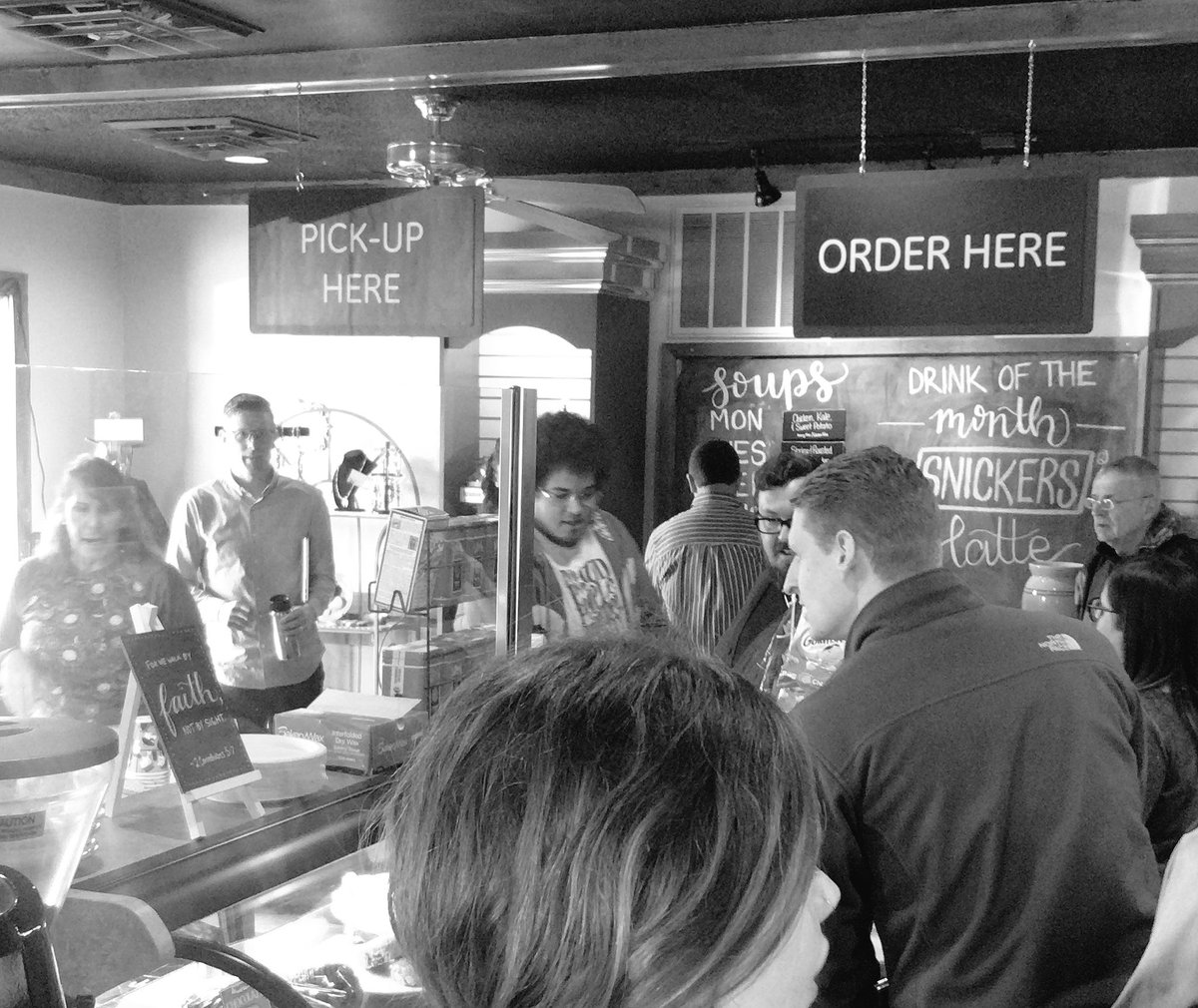 EastbrookChurch's tweet photo. That feeling when the Senior Pastor buys everyone coffee. Thank you, @mathyouerickson! #pastorgoals https://t.co/owIP71yreu