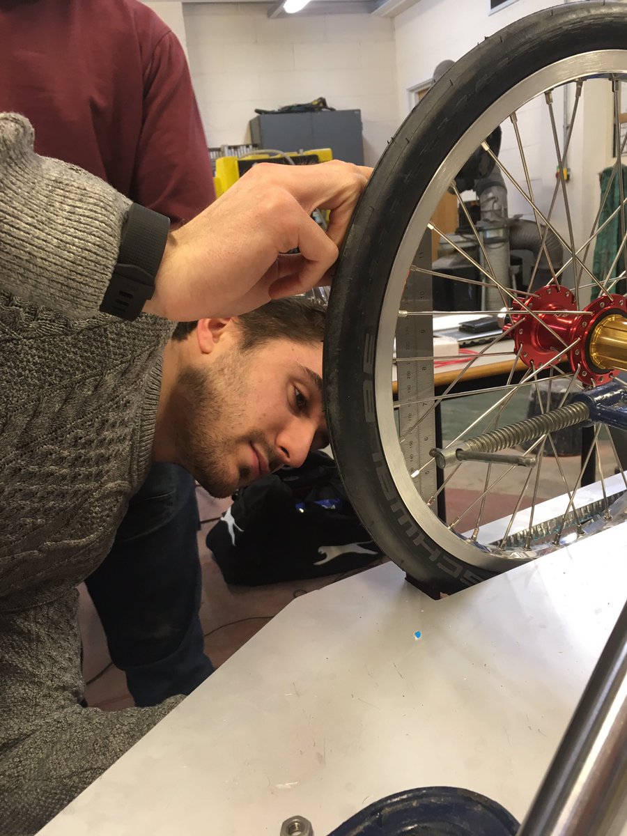 You just can't stop a man when he's as passionate about something as Sam King is about tolerances. Once again demonstrating his commitment, our indefatigable quality inspector works tirelessly in to the late afternoon #greenpower #cardiffuni