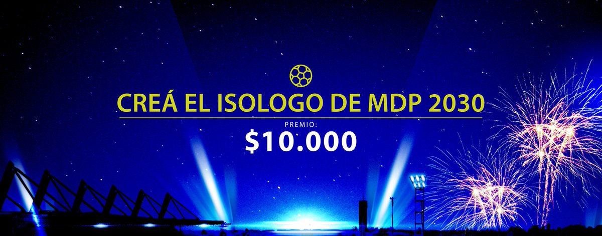 📢[ÚLTIMA SEMANA]
Creá el isologo <a href="/MDP2030/">MDP2030</a> y participá por 💲1️⃣0️⃣.0️⃣0️⃣0️⃣️
¿Te imaginas que tu logo sea la imagen para promocionar como subsede a Mar del Plata 2030? Conocé las bases y condiciones en el siguiente link ➡️bit.ly/2FjP0qR
#SoñarEnGrande