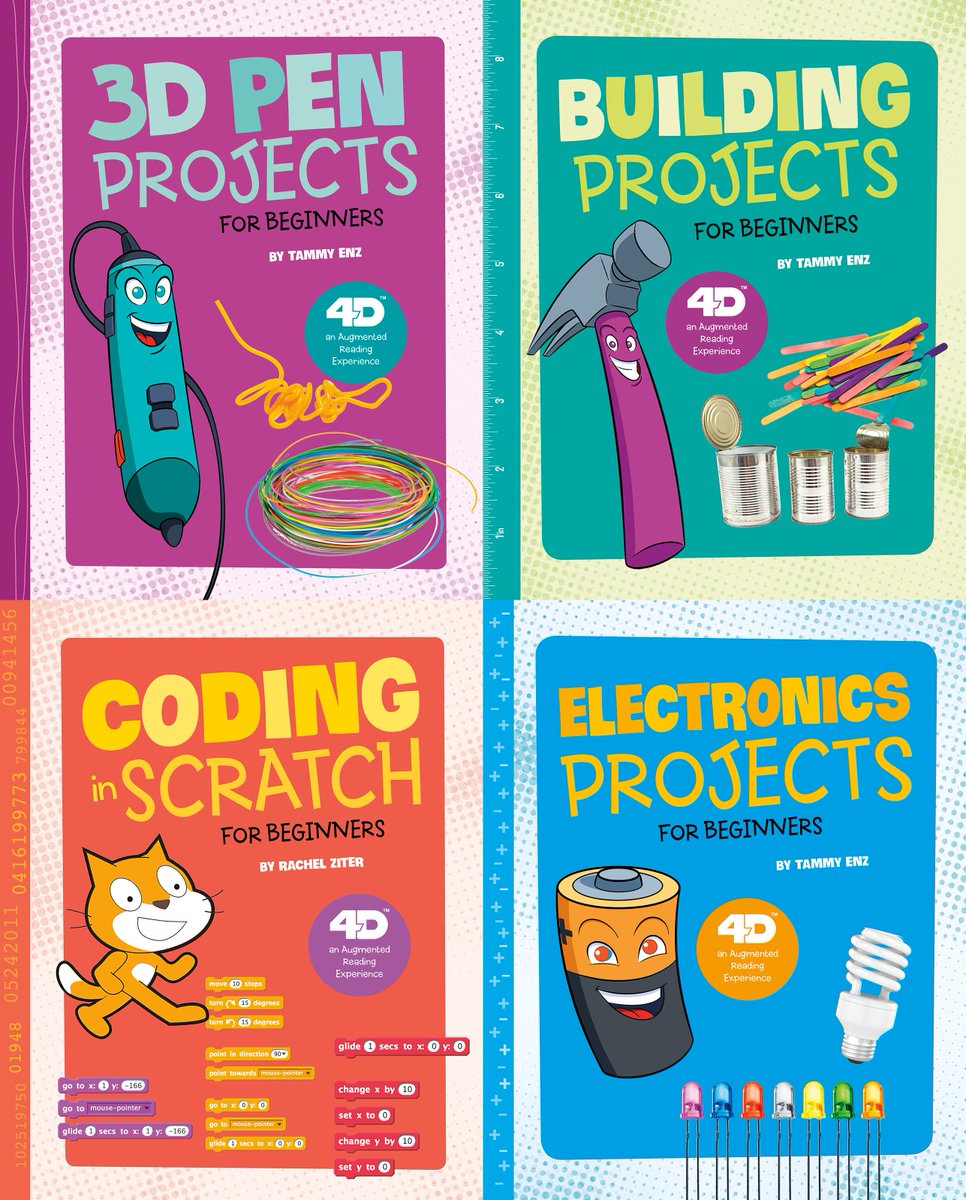 CapstonePub's tweet photo. Kids will love to try their hands at building, coding, 3D pen & electronics projects with JUNIOR MAKERS 4D! Plus, they can watch video tutorials & access bonus content through our free #Capstone4D augmented reality app https://t.co/sH9QQ4lwxG #makerspaces #STEM #STEAM #edtech https://t.co/5ZkJwTBeIf