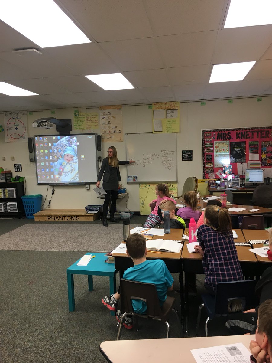MrsKnetter210's tweet photo. We were lucky enough to learn from the amazing author, Miranda Paul! Today we learned how to create an awesome character using “IRAG”. Thank you @Miranda_Paul for spending some time with us! #WDPpride #rockonwestwood https://t.co/6w0B4NUFq5