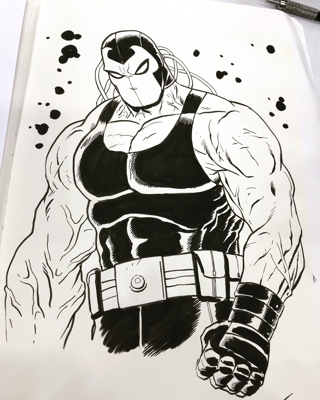 Brent Schoonover on X: "Recent Bane sketch from a con. Forgot how damn fun  this guy is to draw. #bane #batman #dccomics #darkknight #darknightrises  https://t.co/o8xOI9wdez" / X