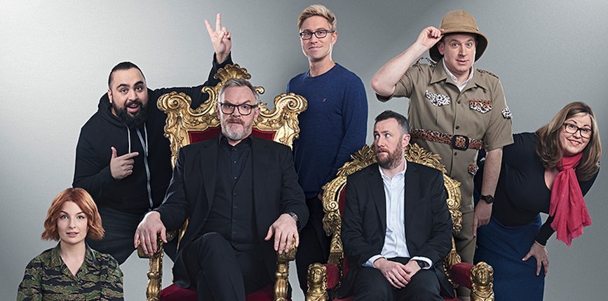 davechannel's tweet photo. #TASKMASTER returns for a NEW SERIES - May 2nd - 9pm.
So, don't so much clear your diary as set fire to it and throw it out of an upstairs window.
See @AliceLevine,@AsimC86, @RealTimVine, @russellhoward, and Liza Tarbuck join @gdavies and @AlexHorne for task fuelled mayhem. https://t.co/KspjGi5aNk