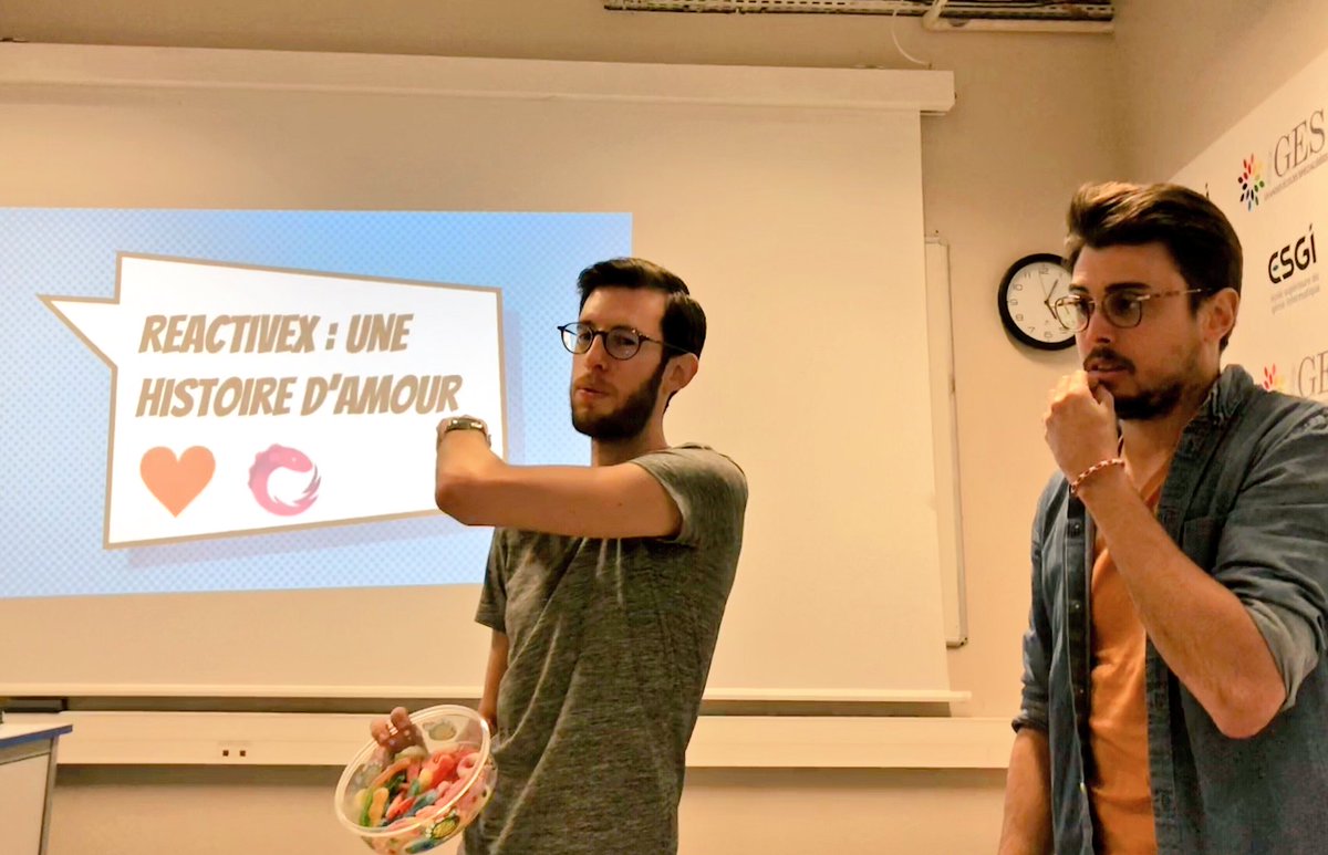 benextcompany's tweet image. #reactivex avec @Yupjoo et @BarbosaRmy c’est parti à l’ @ESGI pour le #devDay