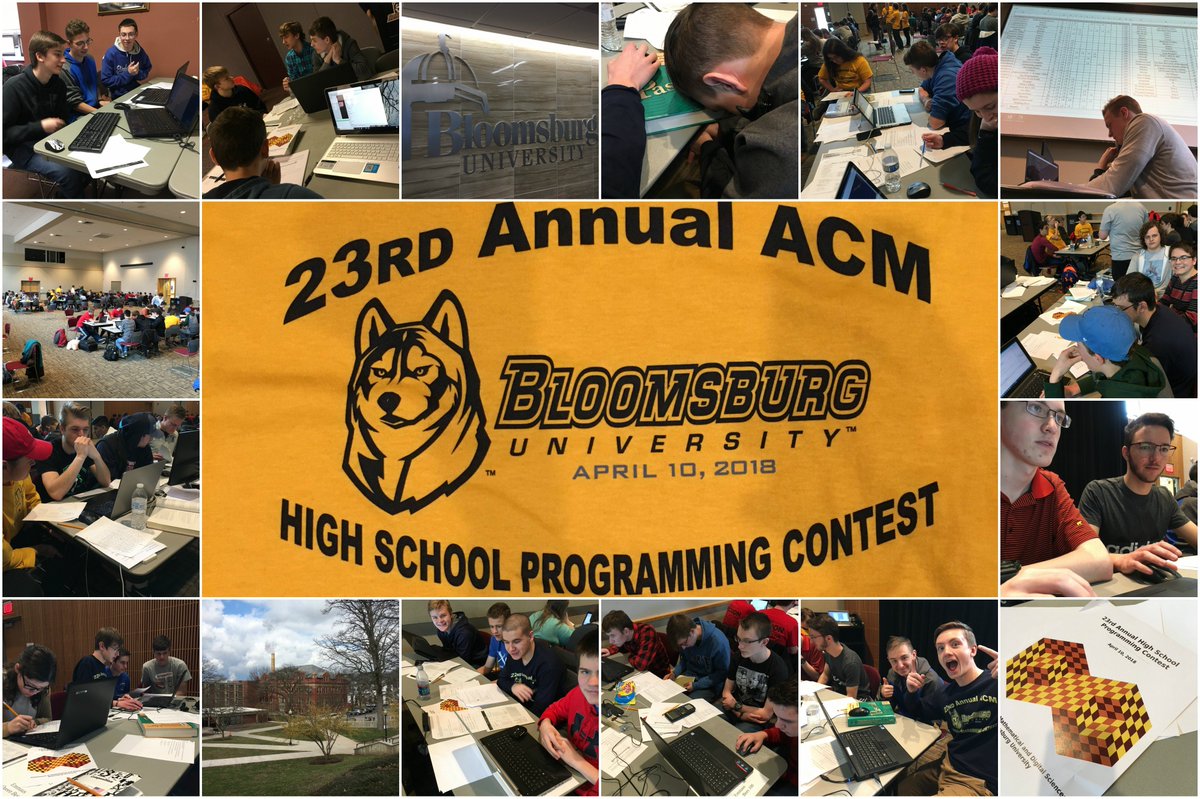etowncodes's tweet image. Thirty-five students from @ETownAreaHS took the long drive on 81 and 80 to @BloomsburgU today for their brain-racking HS Programming Contest (@caleb_gerbs has quite the headache!).  Stay tuned for results later today. #EAHSRoars