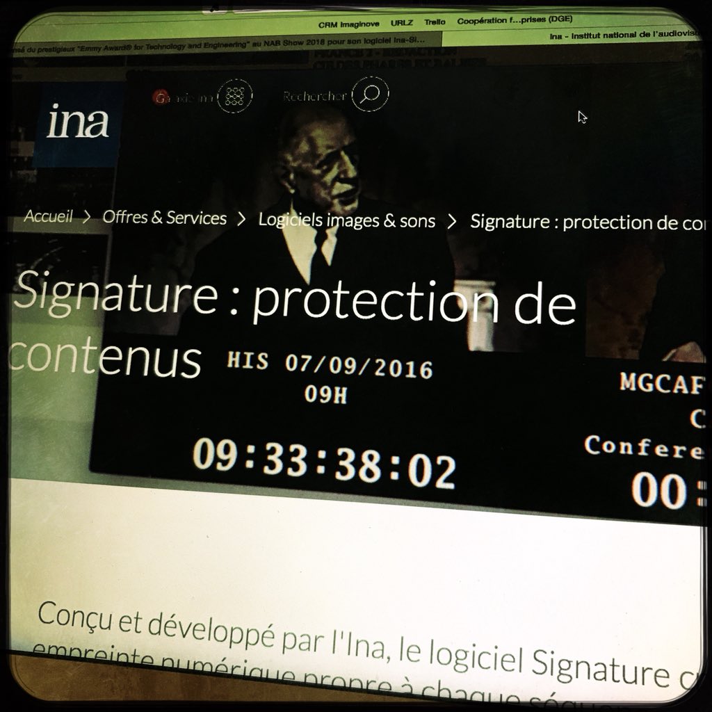 dgrpro's tweet image. #NABShow @Ina_audiovisuel récompensédu « Emmy Award for Technology and Engineering » pour son logiciel INA-SIGNATURE qui génère une empreinte numérique propre à chaque séquence vidéo. Bravo ! @imaginove fier d’avoir l’INA parmi ses adhérents. N’oubliez pas l’AAP #INALab