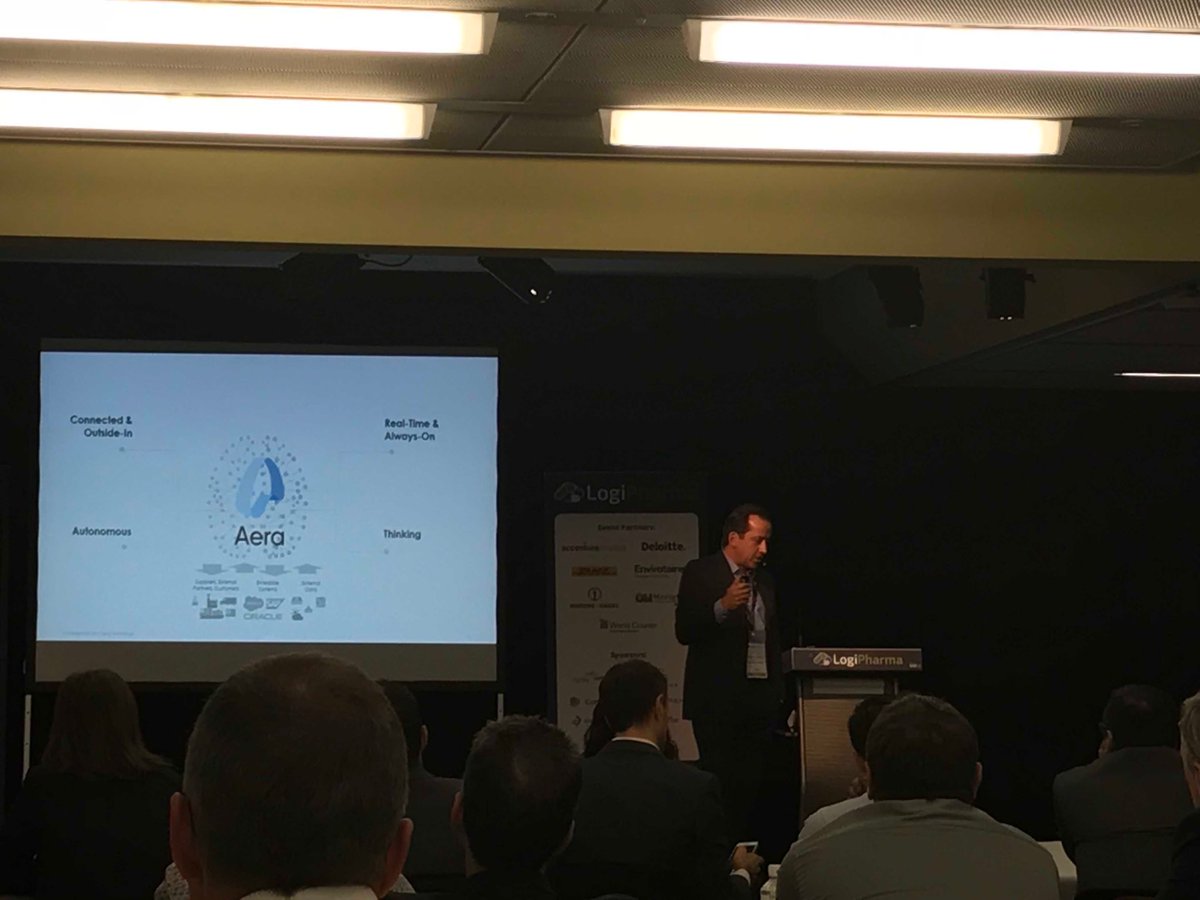LLefouet's tweet photo. @flaluyaux introducing @Aera_Technology at @LogiPharma in Montreux #cognitiveautomation https://t.co/nuK5liO2SO