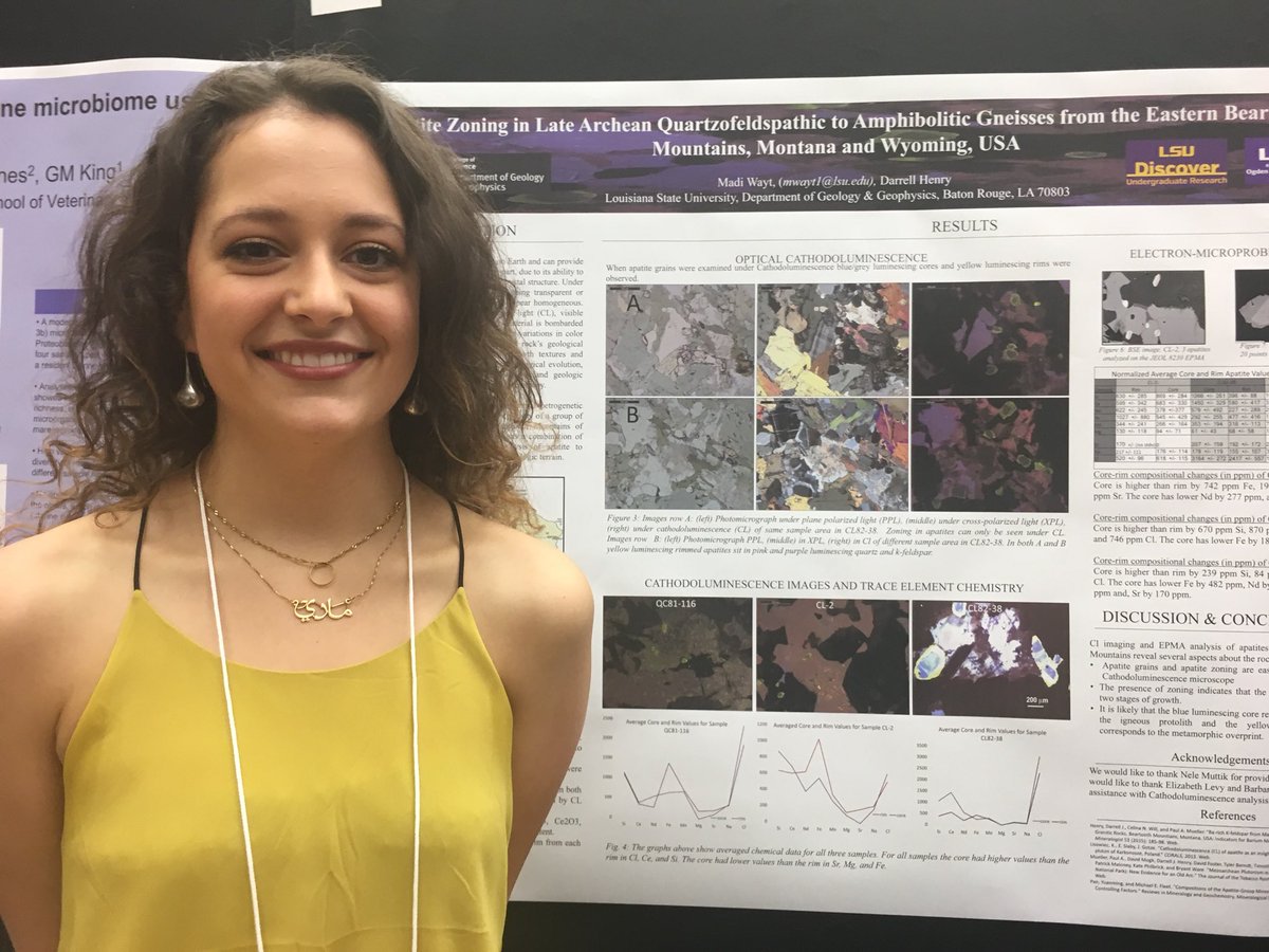 MartianButton's tweet photo. Madi Wayt of @LSUGeology at #LSUDiscoverDay2018! https://t.co/TFpwA1SE8d