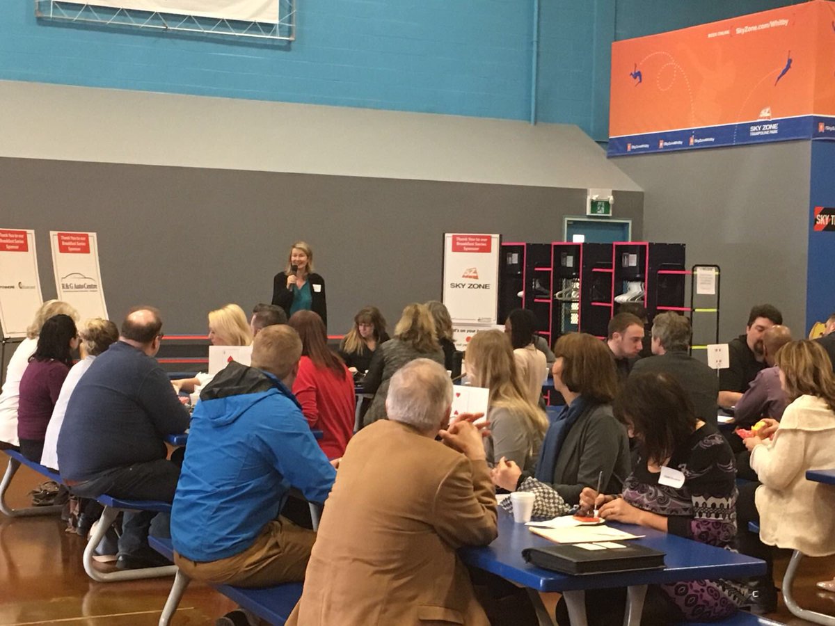 SkyZoneWhitby's tweet photo. Such a great breakfast event this morning by Ajax-Pickering Board of Trade @APBoardofTrade! Check out our co-owner Gillian Irving speaking at the event.

Looking for a fantastic venue for your next company/association event? Let us help you get started!

https://t.co/T3ljg8HxeA https://t.co/ULq24D1Vb0