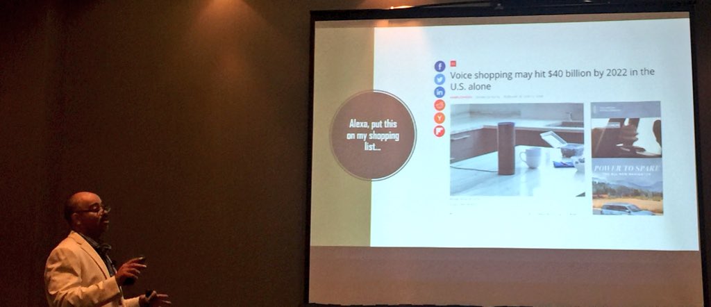 ValaAfshar's tweet image. Voice shopping may hit $40 billion by 2022 in the US alone.

—@BrentLeary #CRMevolution