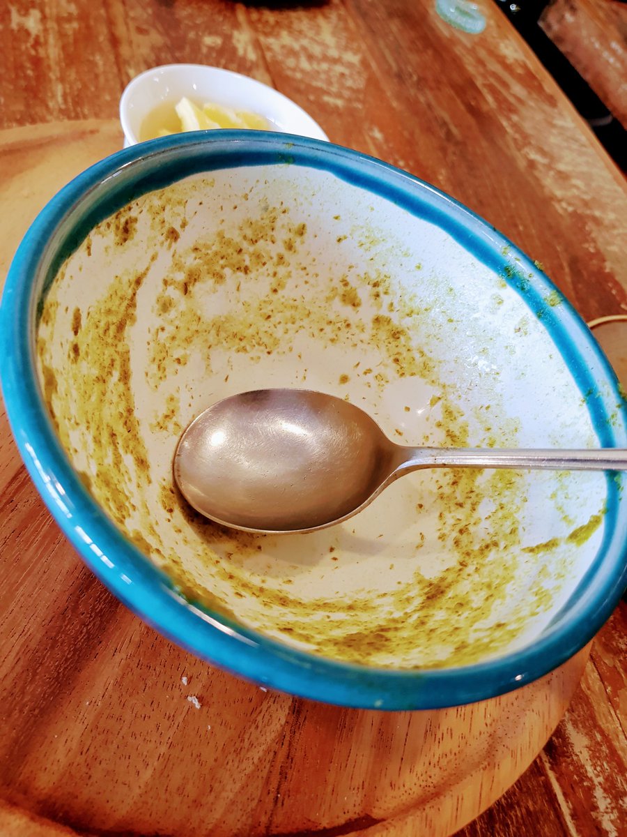 Lovely bit of lunch at the new <a href="/ElephantandBun/">Elephant & Bun Deli</a> kitchen. Great addition to Cowbridge high street. Wild garlic soup was superb.
Best of luck with it guys!