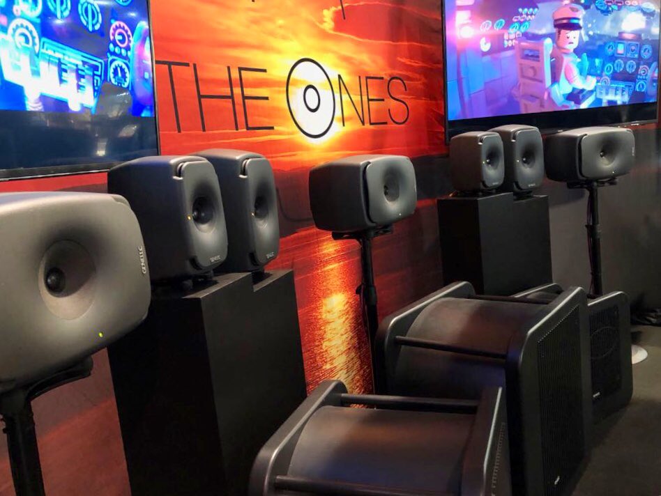 Genelec's tweet photo. Stop by at our booth C4742 at #NABShow for presentations on our SAM technology, movies in Atmos, #GenelecTheOnes and the new #GLM3 software release. https://t.co/ptbZzvGeyk https://t.co/KxcvX1mRmj