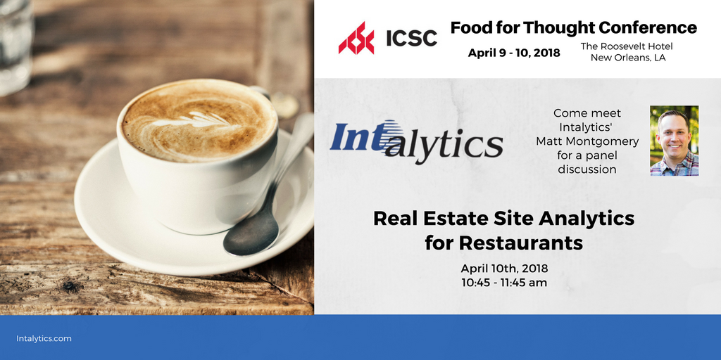 intalytics's tweet photo. Don't miss the #ICSC Food for Thought session on #SiteAnalytics at 10:45. AM. #TeamIntalytics is on the panel. Also, read the recap of the March #SCT magazine article with insights from our co-founder, Dave Huntoon. https://t.co/QSlvvM1mJD https://t.co/h2mhm0DiMy