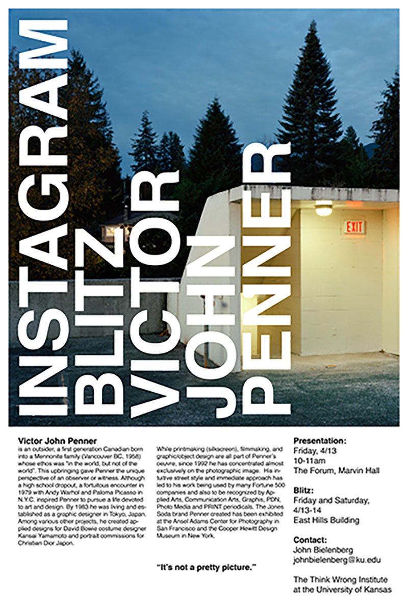 kansas_design's tweet photo. Think you are an @instagram pro? Test your skills this Friday at the #Instagram lecture + blitz featuring photographer Victor John Penner. #DiscoverDesign @ArcD_KU https://t.co/j9SUIblDMg