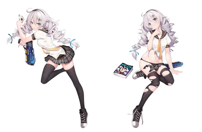 少女前线X崩坏学园2
当初只是想着画一个十分帅气的姿势
结果被文案告知这个姿势放在剧情对话中太怪了!
结果就是:剧情中完全没有使用立绘............ 