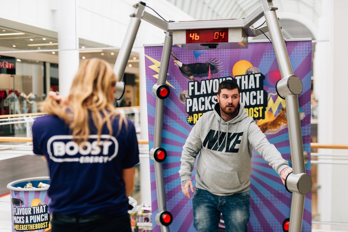 Boost_DrinksNI's tweet photo. This time last week the power was well and truly ON @Castlecourt for the Boost Punch Power Play! Belfast… you did not disappoint! #BoostPunchPower #ReleaseTheBoost https://t.co/TK0nPCFbO6
