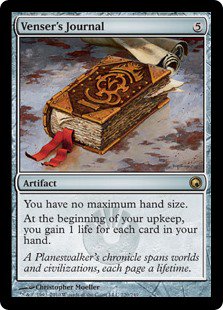 MTGMPR's tweet photo. Venser, a native of Urborg, was photographed this weekend with fellow UW Planeswalker Narset Transcendent, who appeared to be auditing the size of Venser's journal. Suspected dead, Venser keeps popping up around the Multiverse, perhaps due to a latent clockworking ability #mtgdom https://t.co/RmKCvZisvB