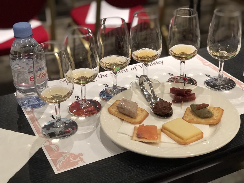 alcoholschool's tweet photo. It’s time! Ready for the tutored tasting. Lovely set up. Ready for the tour de whisky to begin! #ASTLS18 https://t.co/ICSBNCDW2V