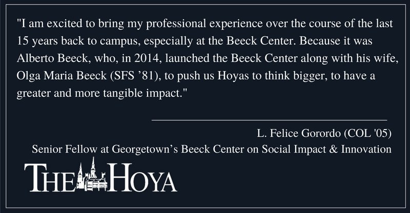 BeeckCenter's tweet photo. Check out @BeeckCenter Senior Fellow Felice Gorordo (COL '05) and the Jesuit values that propelled him towards his journey to social impact and entrepreneurship  https://t.co/ggrXL17iKg @fgorordo https://t.co/roiIZp25bD