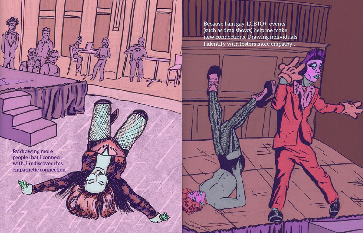 lorryjamison's tweet photo. So here’s what I’ve been working on for the past few weeks! This is a zine detailing how I can connect with people that I identify with through observational drawing. You can read the full zine here:
https://t.co/x22HZEJdef
#willjamison #willjamisonart #drag #lgbt https://t.co/xoHYXbwQud