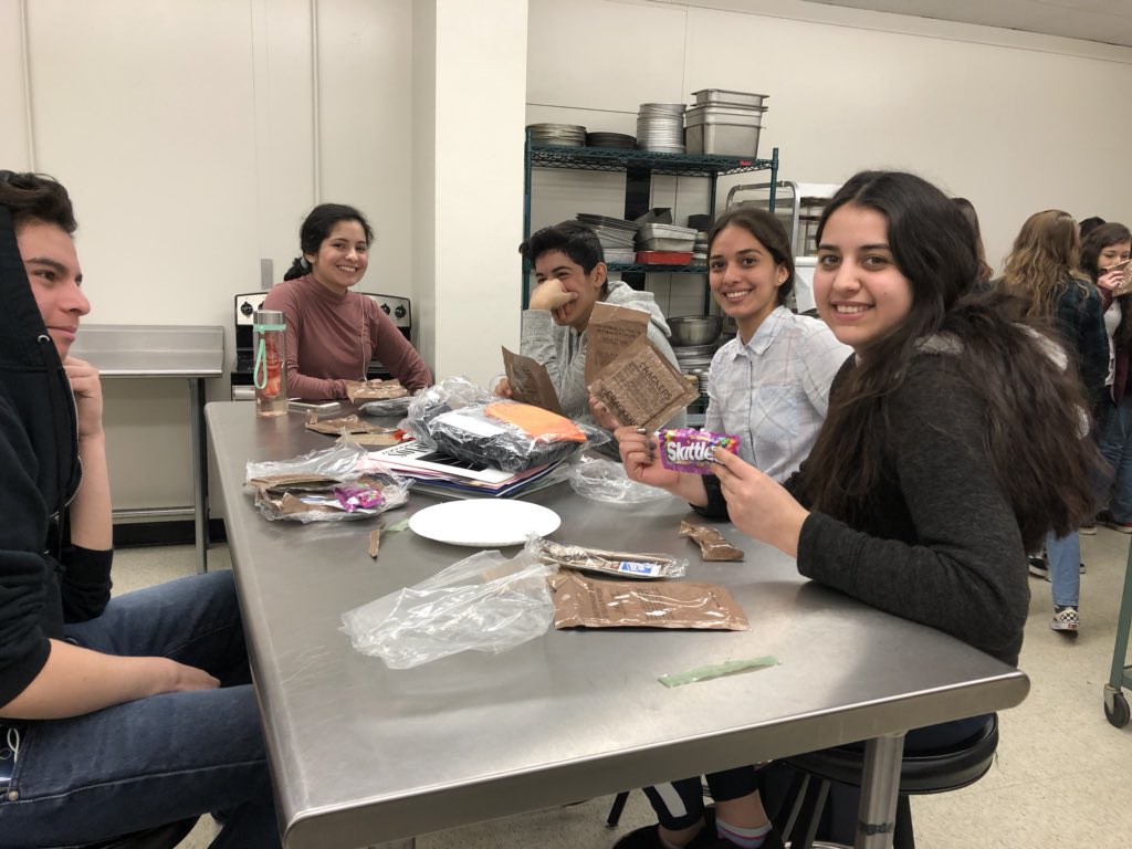 828Deb's tweet image. MRE ‘a in culinary. Learning how to cook with chemicals. Thanks sgt Sneller #snorkbeast