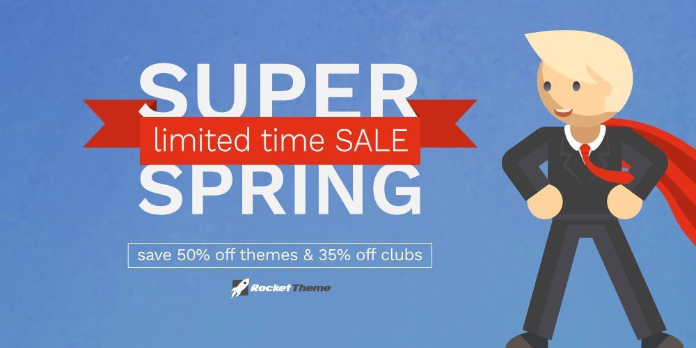 We're in the FINAL HOURS of our Super Spring Sale! Save 50% on templates and themes for #WordPress, #Joomla, and <a href="/GetGrav/">Grav</a>. buff.ly/2hzSKLn Club memberships and renewals are 35% OFF!