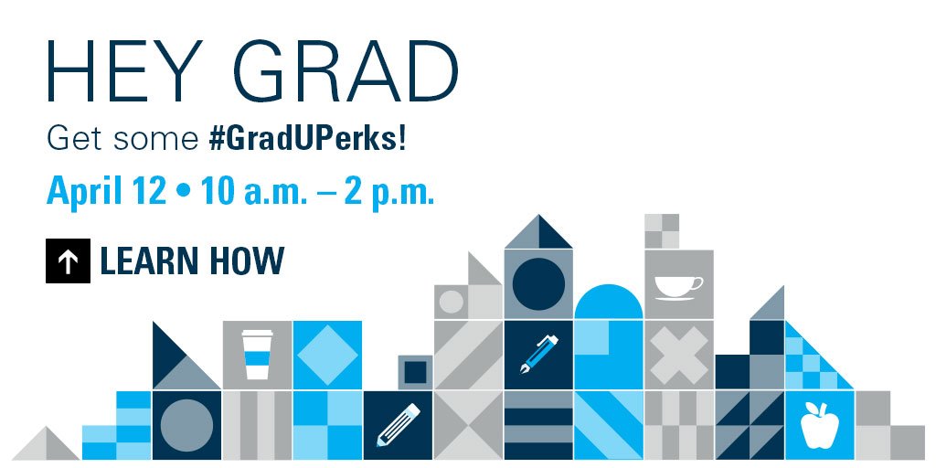 MRUAlumni's tweet photo. HEY GRAD - Are you graduating in 2018? Let us perk you up by delivering a perk to you on campus on April 12: #MRUGrad: https://t.co/sHXWaxwyim #GradUPerks https://t.co/NzUd6GdeF0