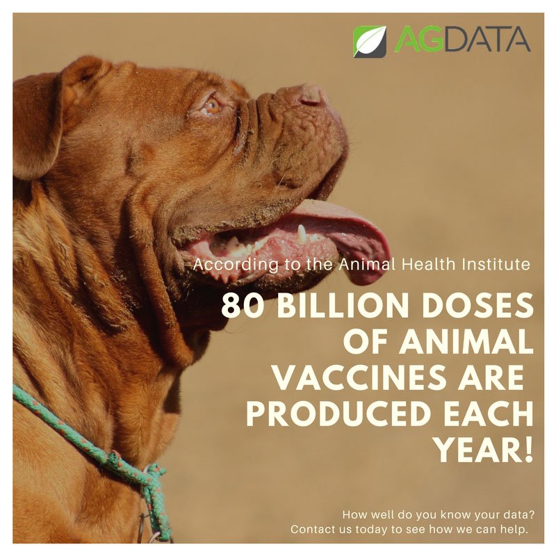 Wow! 80 billion doses is a lot of healthy animals! 

Do you have a pulse on your data? Don't know? We can help, bit.ly/agknowledge.