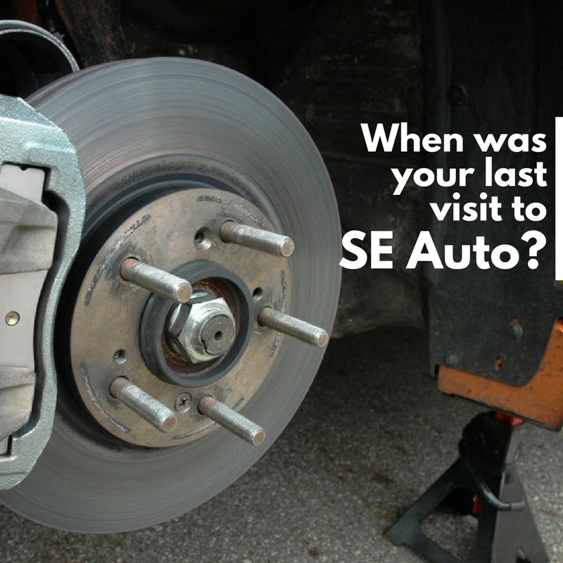 SEAutoOakville's tweet photo. Depending on where you live, how often you #drive, the age of your #vehicle, and so many other factors, you should be having your #brakes looked at somewhere between every 20,000km and every 60,000km to make sure those #brakepads are still in good shape. https://t.co/nrBhVJ19Z0