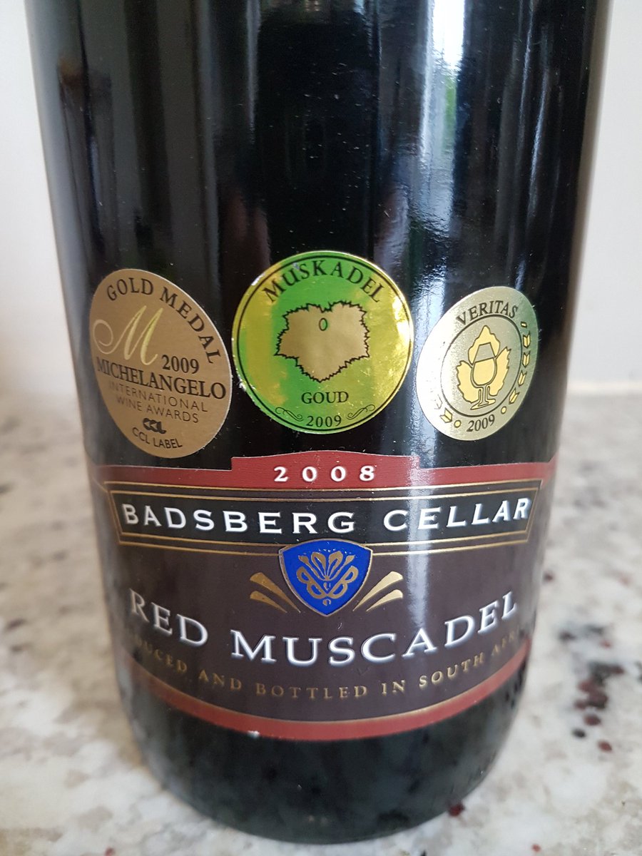 Congrats to <a href="/Badsberg/">Badsberg Wine Cellar</a> on 92 pts for the Red Muscadel 2008 in the #10YearOldWineAwards winemag.co.za/10-year-old-wi…