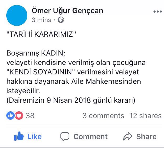 Yargıtay 2.Hukuk Dairesinin yenilik doğuran kararı
