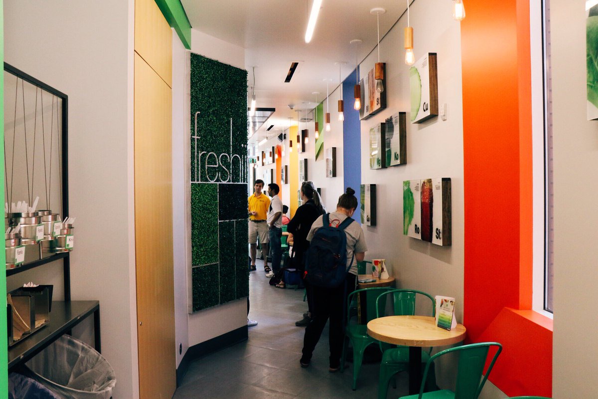 ASUHousing's tweet photo. Looking for a healthy place to eat on ASU's Tempe campus? Freshii is the perfect place to grab a wrap, salad or freshly pressed juice to energize you through your day. #DiningHackWednesday #LiveLikeaSunDevil 
@SunDevilDining https://t.co/EDgu5hOZo2