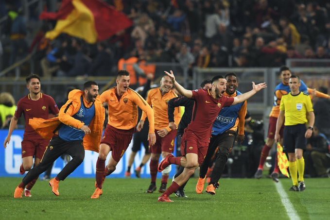 AndreaCefis's tweet photo. Che grande @OfficialASRoma! Che favola! Grandi ragazzi! Il bello del calcio! #RomaBarcellona https://t.co/rjDOh5vFB8