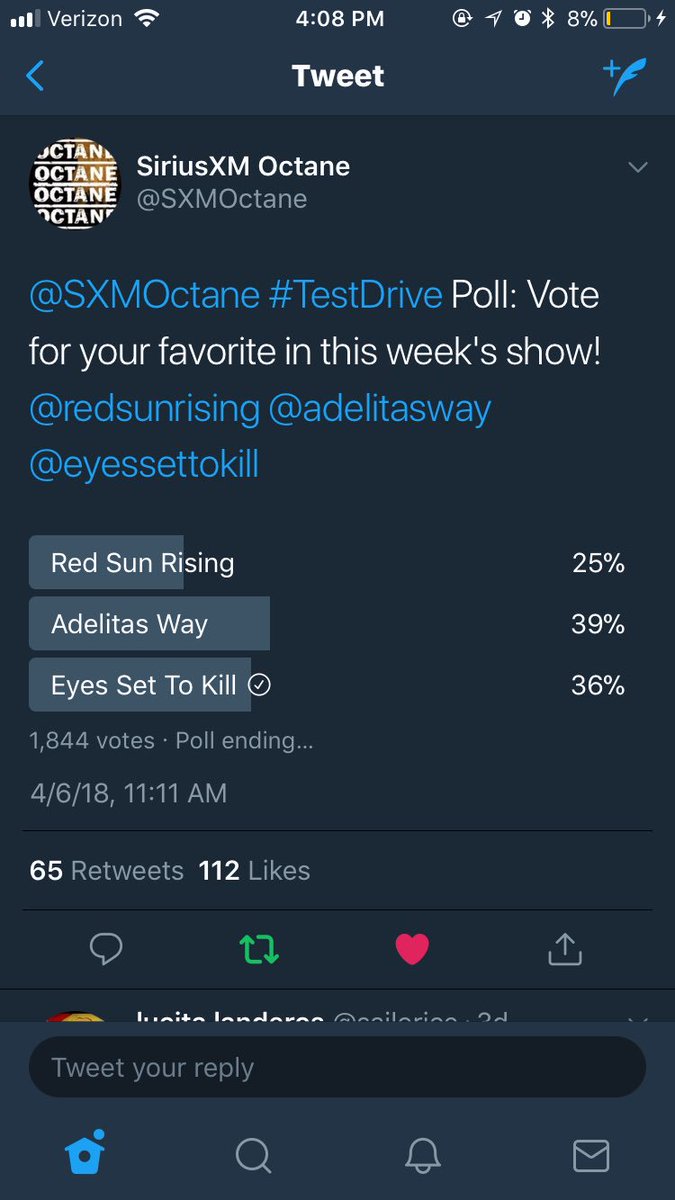 ESTKFans's tweet image. .@eyessettokill is SO close to taking the lead! Go vote now on @SXMOctane