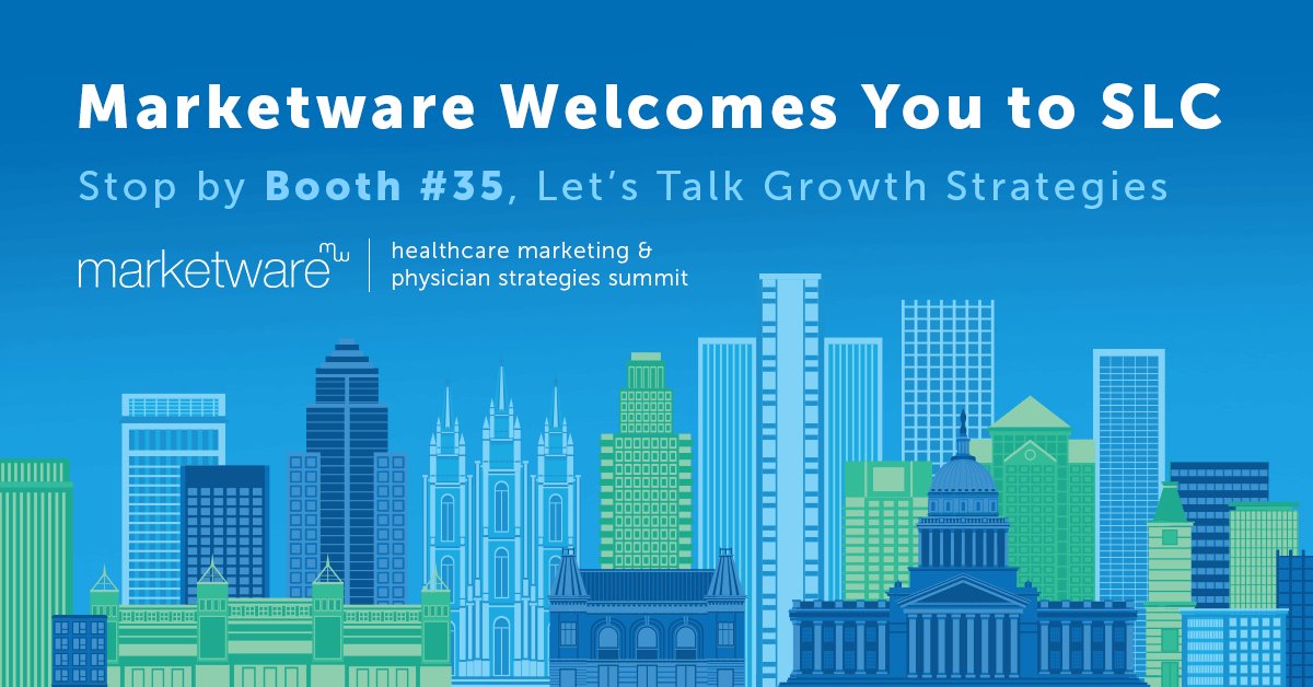 Marketware's tweet photo. Excited to welcome #HMPS18 to our beautiful Salt Lake City this year! We look forward to seeing our great clients and helping others gain a competitive edge with our Growth Suite #AdvancingHealthcare #Booth35 https://t.co/IGXF66Jooc