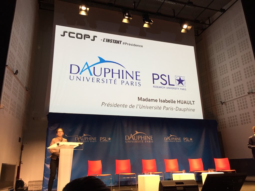 ThierrySpencer's tweet photo. Lancement des #SCOPS2018 par la Presidente de @Paris_Dauphine Très heureux de rejoindre le jury cette année à nouveau pour un moment enrichissant et inspirant. https://t.co/FUh2x4ie29
