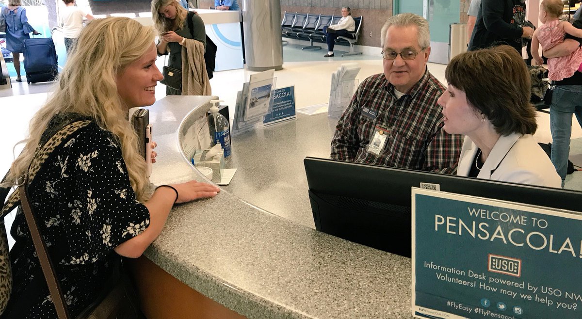 GwenGraham's tweet photo. On my 55th #GrahamWorkday at the @the_USO Center in Pensacola!
We’re greeting service members and working to make them feel at home while stationed in Florida. #WorkingForYou https://t.co/gMRJ7add2O