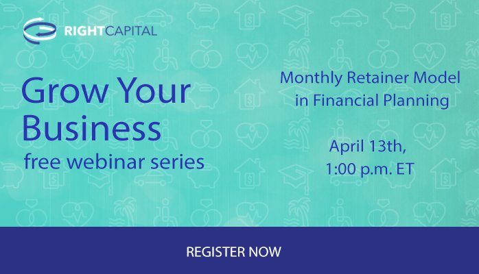 RightCapitalHQ's tweet image. Want to learn more about Monthly Retainer Model Pricing in #financialplanning? Join the next practice management webinar in our Grow Your Business series with special guest speaker @ArleneDMoss from @XYPlanning #retainermodel #financialadvisors bit.ly/2Hpa014