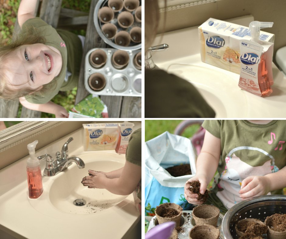 I love that with homeschooling we can jump outside of the "classroom" to get our learn on. #ad Thankfully, we had the bacteria killing power of Dial Complete® 2 in 1 Moisturizing &amp; Antibacterial Foaming Hand Wash on our side! #Dial2in1 #CollectiveBias 

theferventmama.com/gardening-in-y…