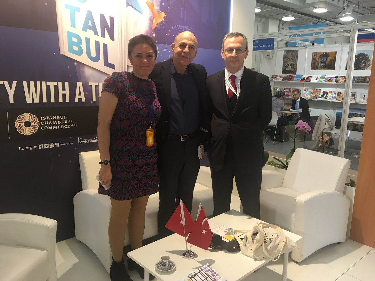 TURLAMeetings's tweet photo. We have met with our friend David Unger at The London Book Fair. We have focused on positive topics such as to build more connections and bridges between two countries literature and markets! Nos vemos pronto David! #yatedam #turla #basyaybir #lbf2018 https://t.co/jS8XGOaTvn