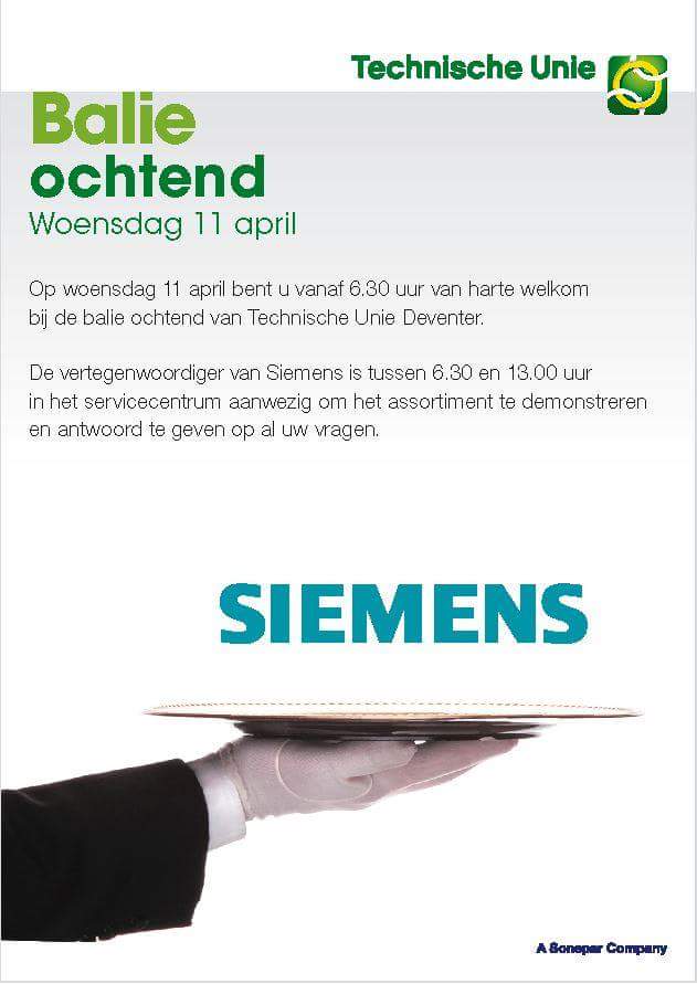 Morgen balie-ochtend met <a href="/SiemensNL/">Siemens Nederland</a>