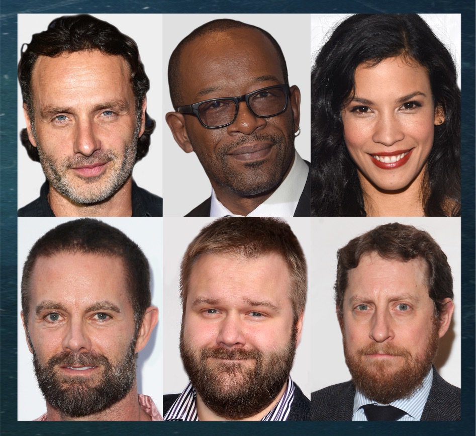 AMCTalkingDead's tweet photo. We’re on an hour later next week following the season 8 finale of #TWD &amp; the season 4 premiere #FearTWD. Make sure to tune in because we’ll be joined by Andrew Lincoln, Lennie James, @garretdillahunt, Danay Garcia, @RobertKirkman, and @ScottMGimple. Send in your questions now! https://t.co/wCBggIzCTS