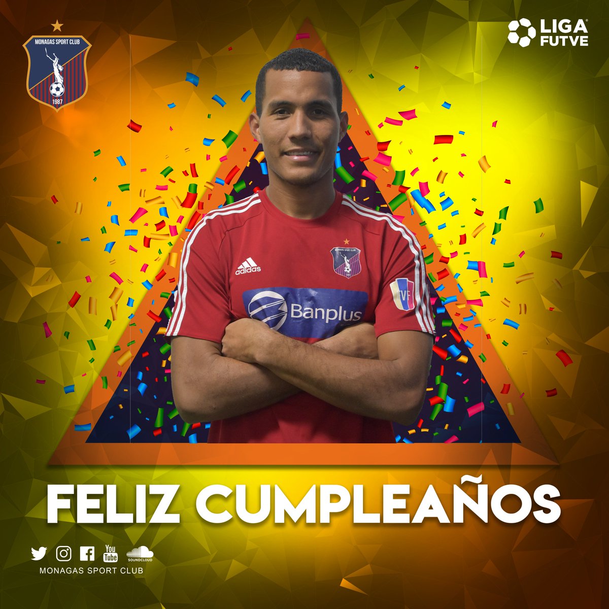 Monagas_SC's tweet photo. #CumpleañosAzulgrana 🎂 ¡Nuestro guardameta Pedro Caraballo (@PedroCaraballo_) festeja hoy su cumpleaños! ��Felicítalo tu también! 👏⚽️

#TodosSomosGuerreros 🔵🔴 https://t.co/3EpmiqLJI7