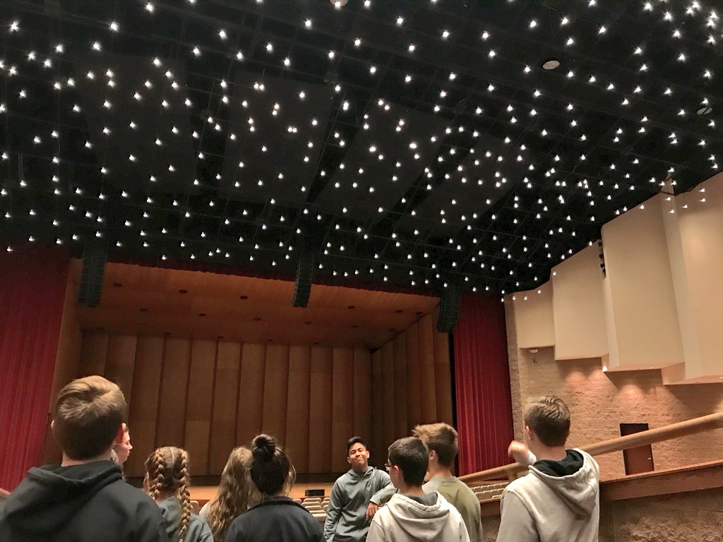 MrsTroxel_BHMS's tweet photo. Here we are checking out the Performing Arts Center! https://t.co/uNeUFxZtv2